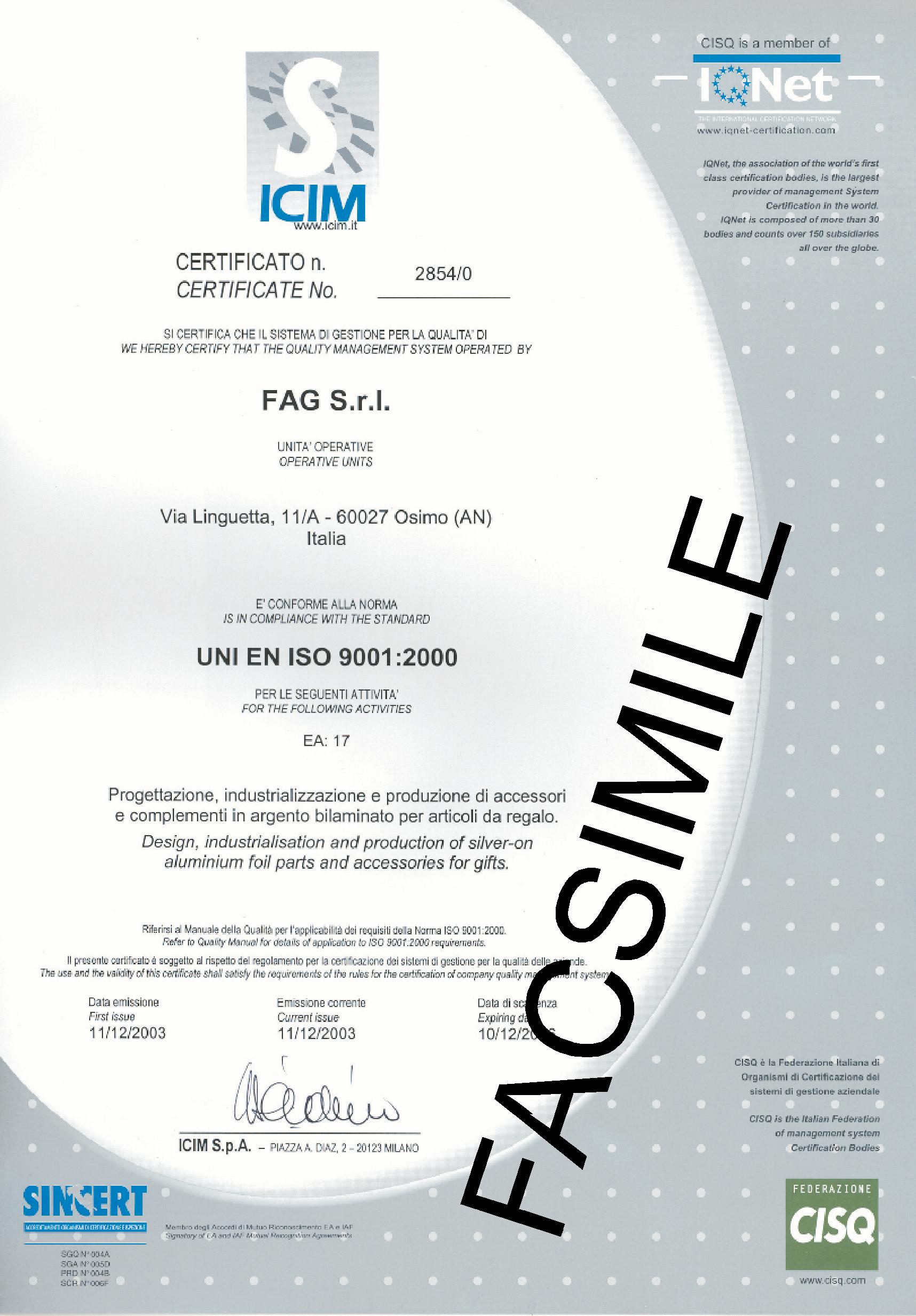 certificazioni-ISO-9001-2000-fag-argento-lavorazione-lamina-argento-osimo-ancona-marche_2 certificato ISO 9001-2000 ottenuto dalla FAG s.r.l. di Osimo (AN)